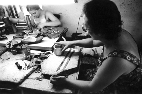 Domestic shoes manufacturing, naples, italy, 70's