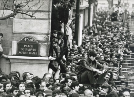 People at charles de gaulle's funeral, colombey-les-deux-eglises, france, 1970