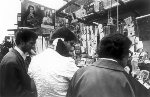 Uk, london, people in a local market, 70's