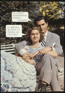Postcard with love vignettes