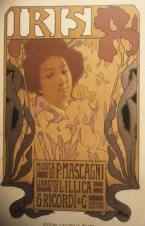 Iris, theatrical poster made by Metlicovitz, 1899