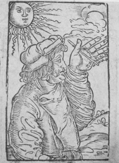 Medieval clock illustration