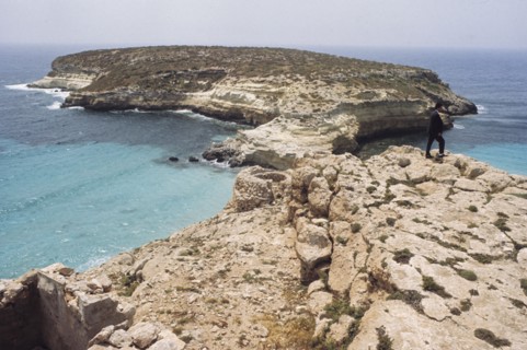 Isola dei conigli, lampedusa, italy