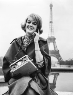 Audio guide, tour Eiffel, Paris, France.1964
