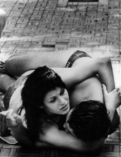 Couple at lido, milan, 70s