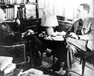 Albert einstein and leopold infeld, princeton