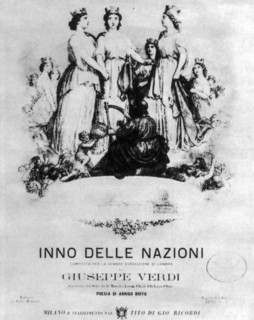 Hymn of nations poster, giuseppe Verdi