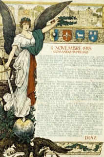 4 Novembre 1918, comando supremo bollettino della vittoria, official document with which the general armando diaz announced, November 4, 1918, the surrender of the Austro-Hungarian Empire and the vict...