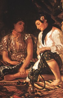 Femmes d‚ÄövÑv¥alger dans leur appartement, detail, eugene delacroix, 1834
