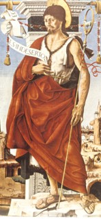 St. John the Baptist, polittico griffoni, francesco del cossa, pinacoteca di brera, milano