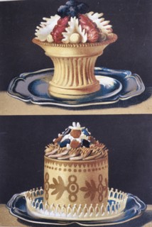 Illustration painted by marcel ronjat for the cookbook le livre de cuisine by the chef jules gouffe, 1867
