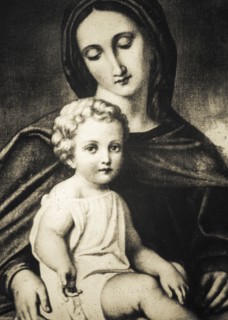 Madonna with child, house of santa maria goretti, Ferriere di Conca
