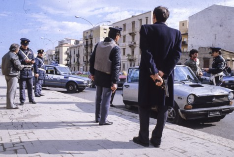 Police controls in palermo, 80s