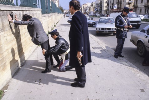 Police controls in palermo, 80s