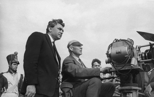 Sergej bondarchuk and the cameraman alexander zelenkov, moscow 60s
