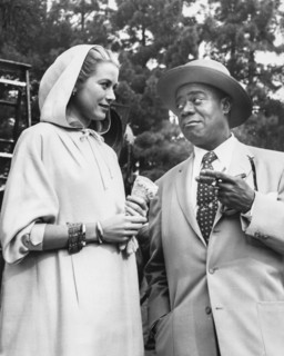 Grace kelly and louis armstrong, hollywood 1956