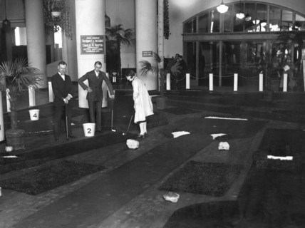 Playing Miniature Golf At Expo