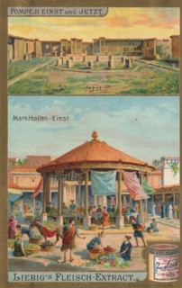 Picture series Pompeii once and in 1900