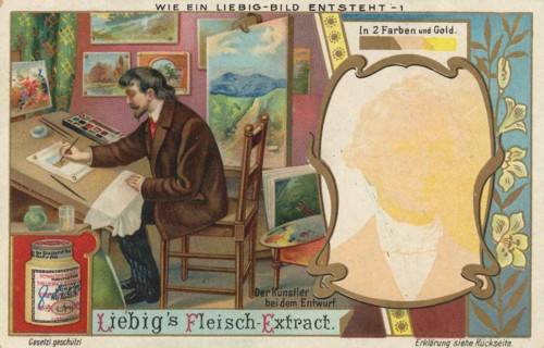 Picture series How a Liebig picture is created