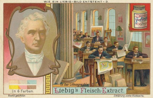 Picture series How a Liebig picture is created