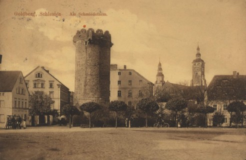Forge tower in Goldberg, Silesia, Germany, today Zlotoryja, Lower Silesian Voivodeship, Poland,