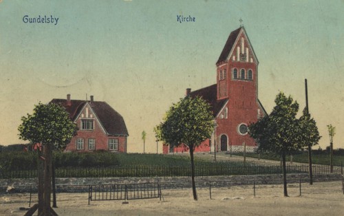 Church of Gundelsby, near Hasselberg, Hasselbjerg, also Hesselbjerg, a municipality in the district