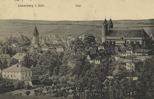 Löwernberg in Silesia, today Lwowek Slaski, town of the Lower Silesian Voivodeship in Poland, view