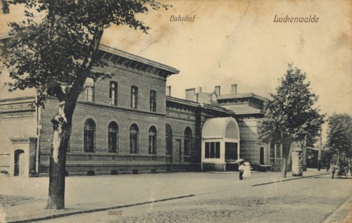 Luckenwalde railroad station, district town of Teltow-Fläming county in Brandenburg, Germany, view