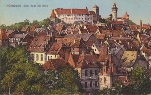 Castle of Nuremberg, Middle Franconia, Bavaria, Germany, view from about 1910, digital reproduction