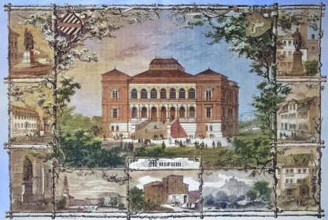 Landmarks in the city of Weimar in 1869