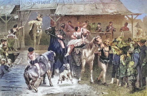 Parade in front of circus