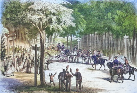 Stay of the courtly society in the summer of 1869 in Fontainebleau