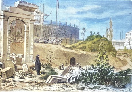 the demolition work on the Field of Mars after the Universal Exhibition of 1867