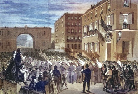 Serenade offered to the French Embassy by the people of Madrid