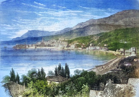 The city of Menton on the Mediterranean Sea