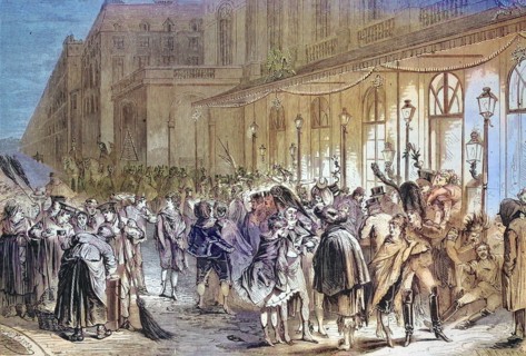 The last hours of the carnival in 1869