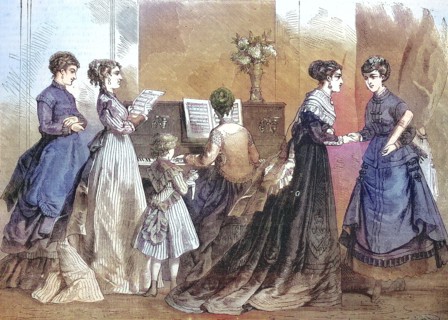 Noble women in the fashion of the season
