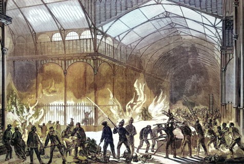 the fire of the central market halls on the night of July 11