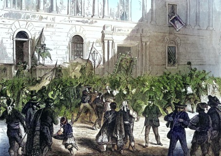 Popular demonstration in front of the Ministry of Public Works