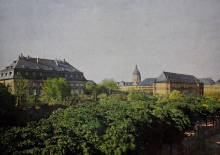 The Deutschordenspalais and the Electoral Palace in Mainz in 1910, Rhineland-Palatinate, Germany,