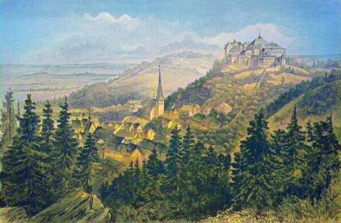 Castle and town of Blankenburg im Harz