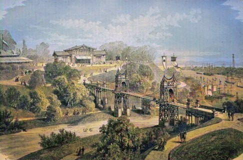 Projected buildings for the international horticultural exhibition in Hamburg