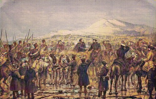 Meeting of Osman Pasha with the Grand Duke after the surrender of Plevna