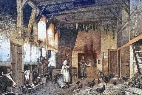 Old-Saxon dwelling-house and farmhouse in the Altmark Germany