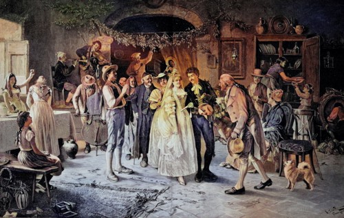 Eine Hochzeit in Italien im 18. Jahrhundert