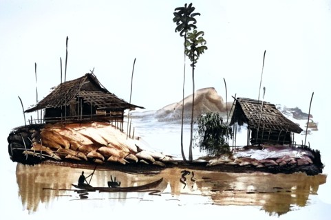 Fisherman returns with his catch