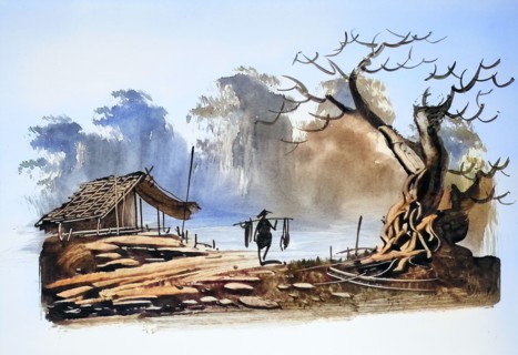 Fisherman returns with his catch