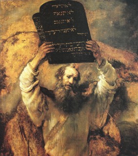 Moses breaking the tablet of the law