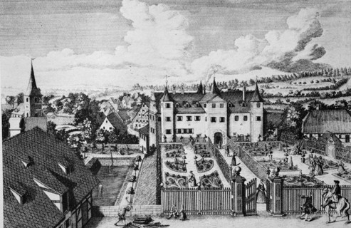 Historical View Of Neunhof Castle Near Lauf
