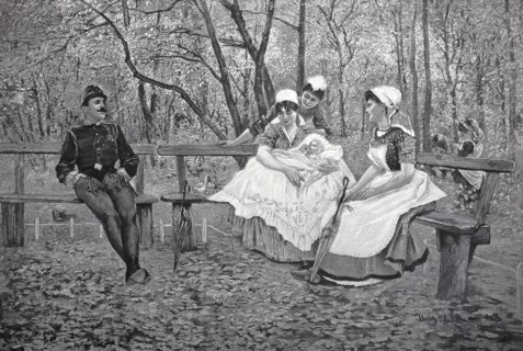 Scene In Park In Spring